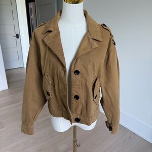 NWOT - Tractr Utility Jacket in Khaki Brown - Size M